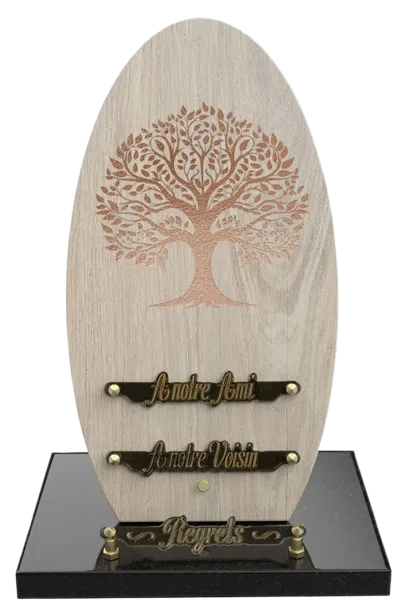Plaque funéraire granit personnalisable